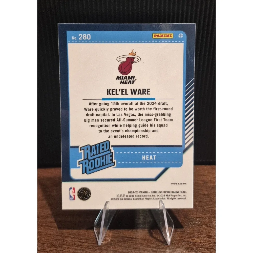 2024 Donruss Optic Kel'el Ware #280 Rated Rookie Purple Shock Prizm (RC) Heat
